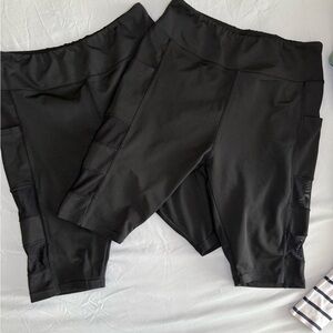 Set of 2 Black Biker Shorts